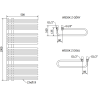 Mexen Amor radiateur de salle de bain 1000 x 500 mm, 809 W, blanc - W120-1000-500-00-20
