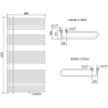 Mexen Amor radiateur de salle de bain 1200 x 600 mm, 1083 W, noir - W120-1200-600-00-70