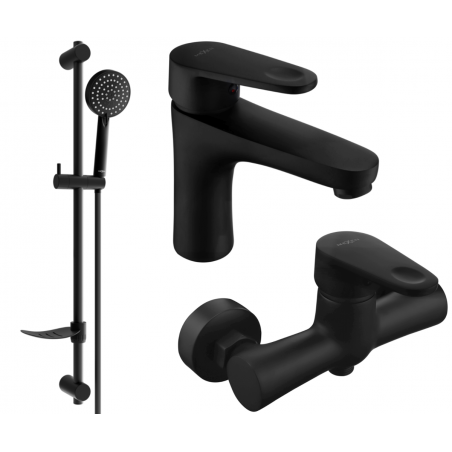 Mexen Kama Ensemble de douche DF75, noir - 72504DF75-70