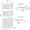 Mexen Ops radiateur de salle de bains 1300 x 550 mm, 694 W, blanc - W122-1300-550-00-20