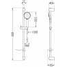 Mexen Kama DF75 ensemble de baignoire, chromé - 72503DF75-00