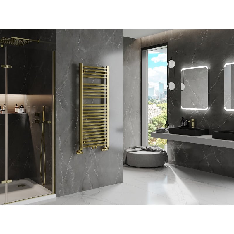 Mexen Pluton radiateur de salle de bains 1200 x 500 mm, 493 W, doré - W106-1200-500-00-50