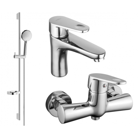 Ensemble de douche Mexen Kama DS75, chrome - 72504DS75-00