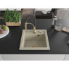 Mexen Vito évier de cuisine en granit 1 bac avec robinet Aster, beige - 6503-69-73450-57-G