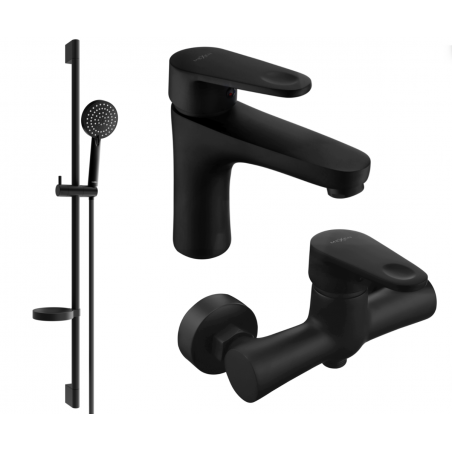 Mexen Kama DS75 ensemble de douche, noir - 72504DS75-70