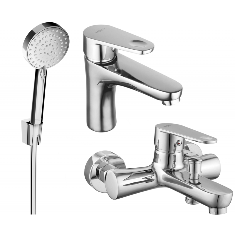Mexen Kama R75 ensemble de bain, chrome - 72503R75-00