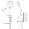 Mexen Kama R75 ensemble de baignoire, chromé - 72503R75-00