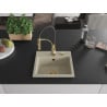 Mexen Milo évier en granit à 1 bac avec robinet de cuisine Aster, beige - 6505-69-73450-57-G