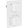 Mexen Cube robinet thermostatique baignoire-douche 2-sorties, blanc - 77502-20