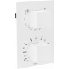 Mitigeur thermostatique baignoire-douche Mexen Cube 2 sorties, blanc - 77502-20