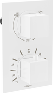 Mexen Cube robinet thermostatique de baignoire-douche à 2 voies, blanc - 77502-20