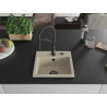 Mexen Milo évier en granit 1 bac avec mitigeur de cuisine Aster, beige - 6505-69-73450-70-B