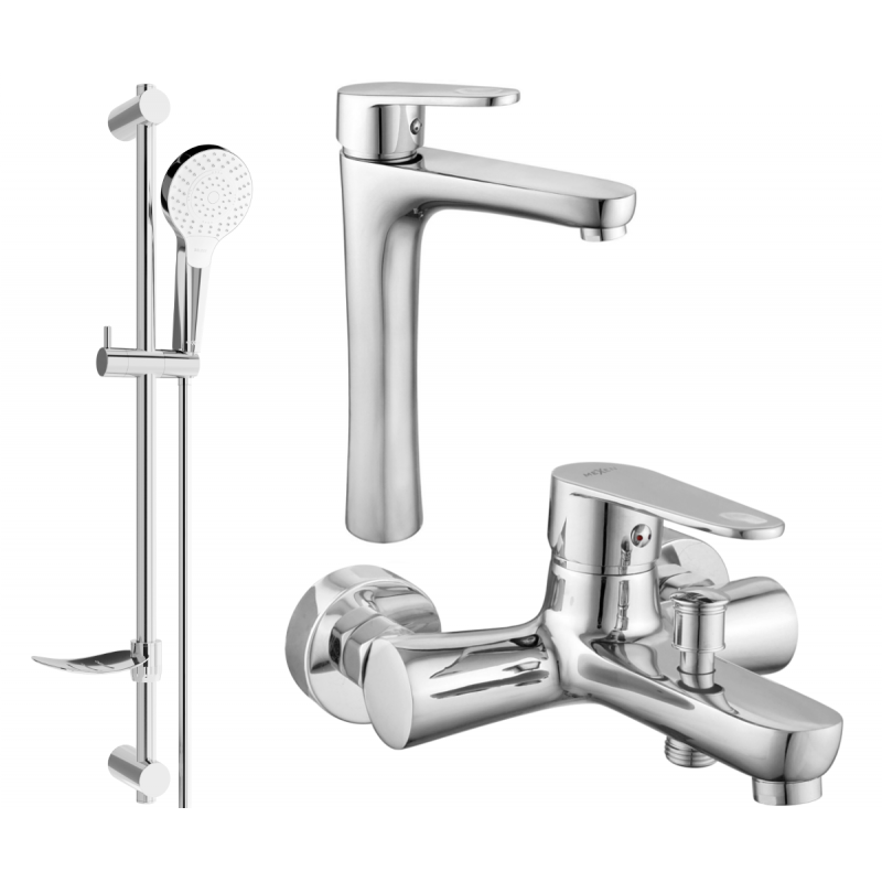 Mexen Kama DF05 ensemble de bain, chrome - 72513DF05-00
