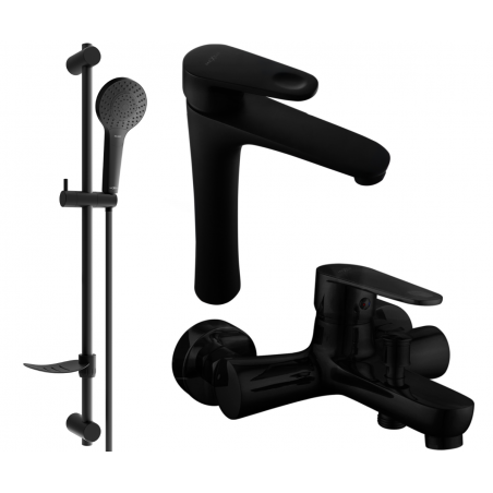 Mexen Kama DF05 ensemble baignoire, noir - 72513DF05-70