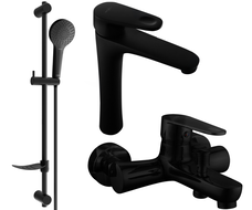 Mexen Kama DF05 ensemble de baignoire, noir - 72513DF05-70