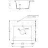 Mexen Milo évier en granit 1 bac avec robinet de cuisine Aster, noir - 6505-77-73450-57-G