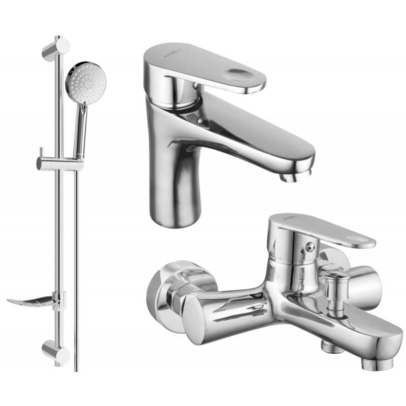 Mexen Kama DF75 ensemble de baignoire, chromé - 72503DF75-00