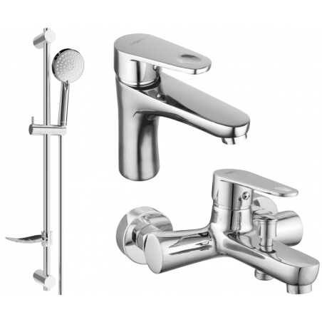 Mexen Kama DF75 ensemble de bain, chrome - 72503DF75-00