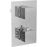 Mitigeur thermostatique bain-douche Mexen Cube 2 sorties, chromé - 77502-00