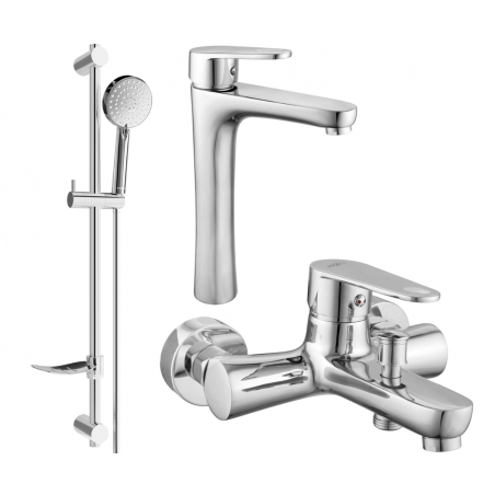 Mexen Kama DF75 ensemble de bain, chrome - 72513DF75-00