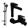Mexen Kama Ensemble de baignoire DF75, noir - 72513DF75-70