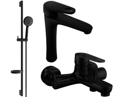 Mexen Kama DS75 ensemble de baignoire, noir - 72513DS75-70