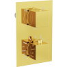 Mitigeur thermostatique bain-douche Mexen Cube 2 sorties, or - 77502-50