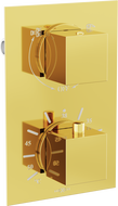 Mitigeur thermostatique bain-douche Mexen Cube 2 sorties, or - 77502-50 Mitigeur thermostatique bain-douche Mexen Cube 2 sorties, or - 77502-50