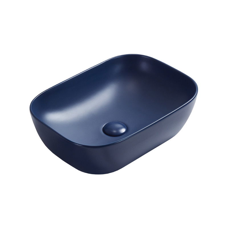 Mexen Rita lavabo de comptoir 45 x 32 cm, Bleu marine mat - 21084542