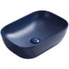 Mexen Rita lavabo encastré 45 x 32 cm, bleu marine mat - 21084542