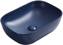Mexen Rita lavabo de comptoir 45 x 32 cm, Bleu marine mat - 21084542