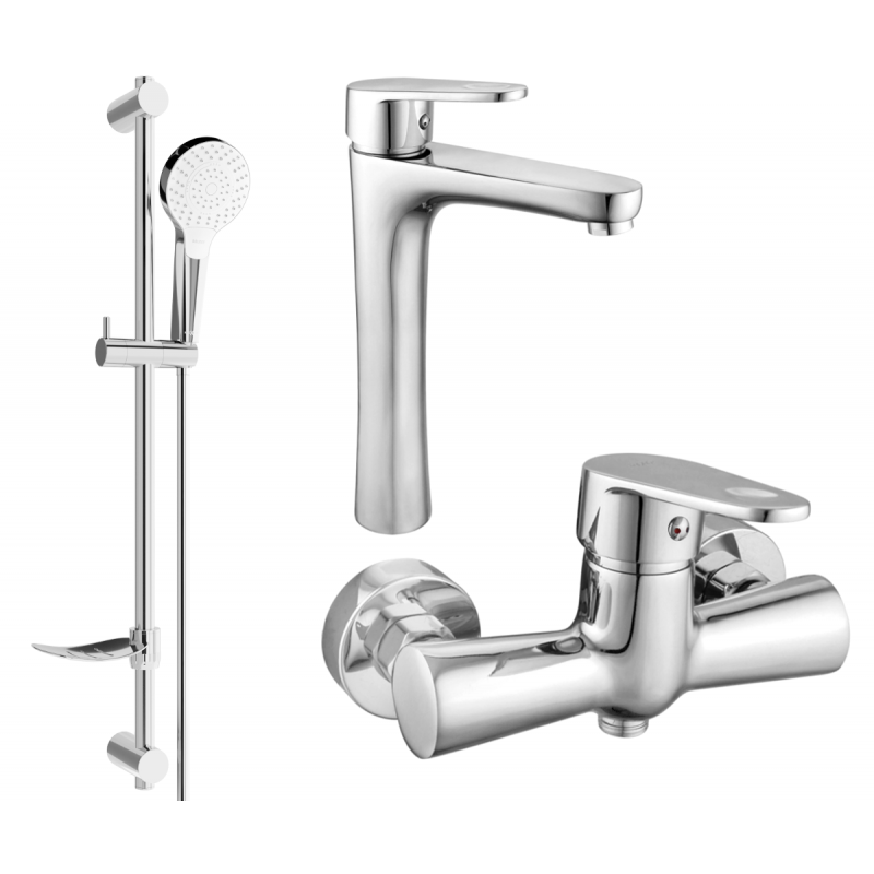 Mexen Kama DF05 ensemble de douche, chrome - 72514DF05-00