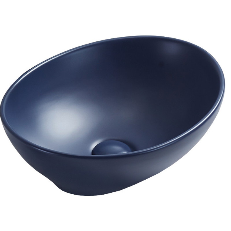 Mexen Elza lavabo à poser 40 x 33 cm, bleu marine mat - 21014042