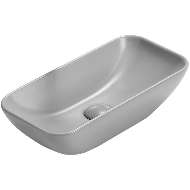 Mexen Klara lavabo de comptoir 46 x 23 cm, Gris clair mat - 21564661