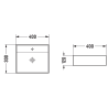 Mexen Mini lavabo sur plan 40 x 30 cm, gris clair mat - 21094061