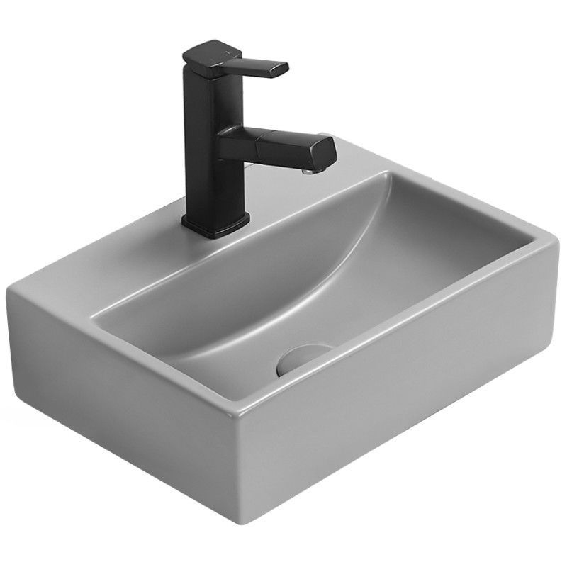 Mexen Mini lavabo de comptoir 40 x 30 cm, Gris clair mat - 21094061