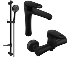 Mexen Kama DF75 ensemble de douche, noir - 72514DF75-70