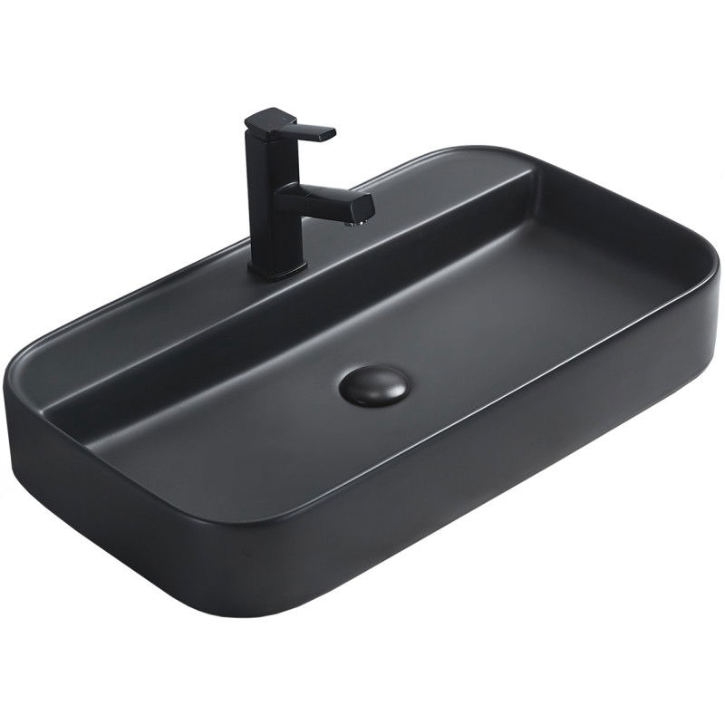 Mexen Sofia lavabo de comptoir 70 x 40 cm, Noir mat - 22157085