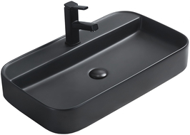 Mexen Sofia lavabo de comptoir 70 x 40 cm, Noir mat - 22157085