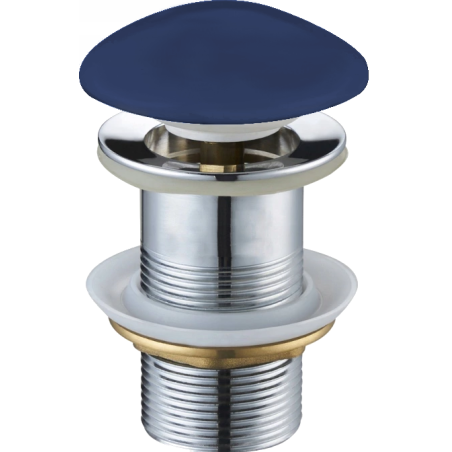 Mexen bouchon clic-clac rond, céramique bleu marine mat - 79910-42