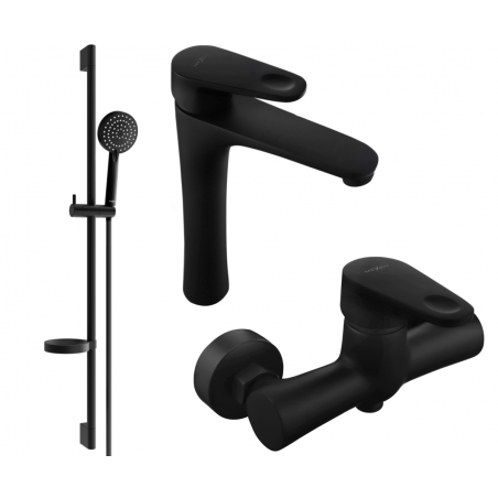 Mexen Kama DS75 ensemble de douche, noir - 72514DS75-70