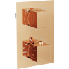 Mexen Cube mitigeur thermostatique bain-douche à 2 sorties, or rose - 77502-60
