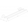 Mexen Loft double porte-serviettes, Chrome - 7012625-00
