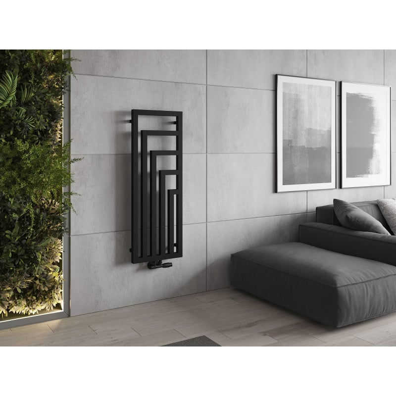 Mexen Alaska radiateur décoratif 1216 x 440 mm, 542 W, noir - W205-1216-440-00-70