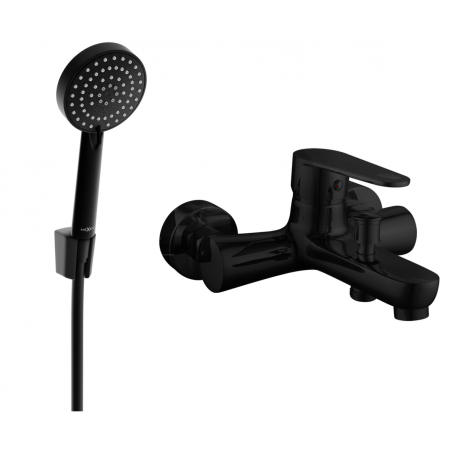 Mexen Kama R75 mitigeur baignoire avec ensemble de douche, noir - 7253R75-70