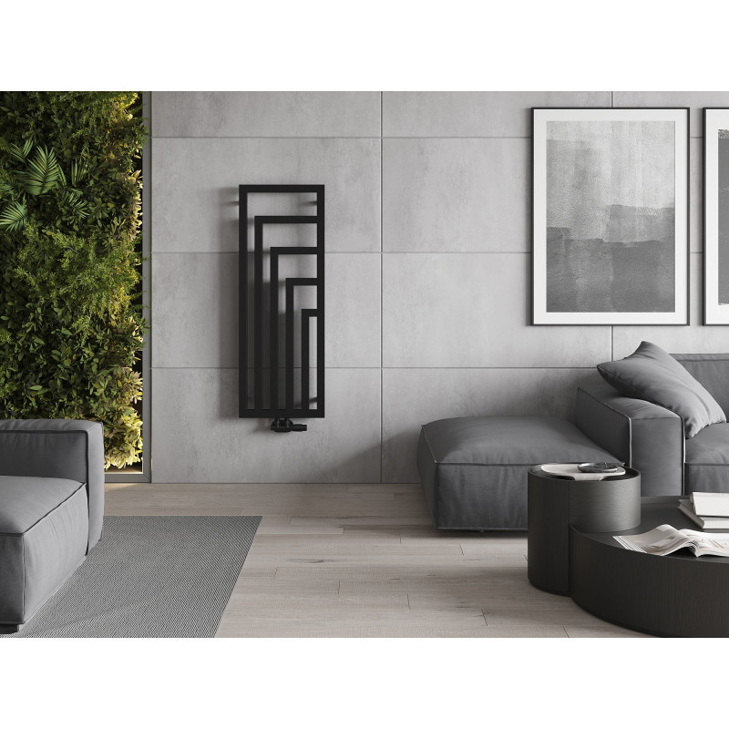 Mexen Alaska radiateur décoratif 1216 x 440 mm, 542 W, noir - W205-1216-440-00-70