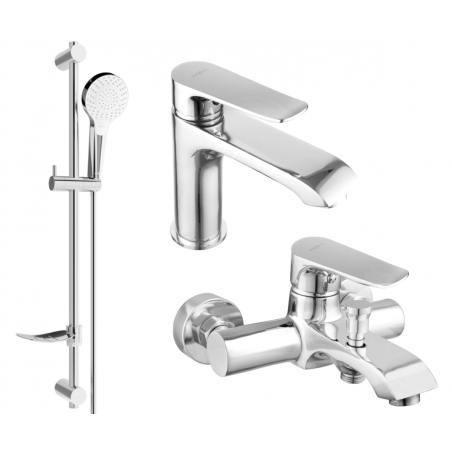 Mexen Pecos DF05 ensemble de bain, chrome - 72703DF05-00