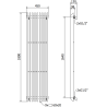 Mexen Aurora radiateur décoratif 1800 x 450 mm, 1347 W, blanc - W212-1800-450-00-20