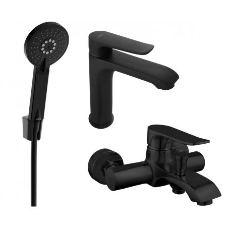 Mexen Pecos R40 ensemble baignoire, noir - 72703R40-70