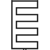 Mexen Floryda radiateur décoratif 1080 x 600 mm, 358 W, noir - W206-1080-600-00-70